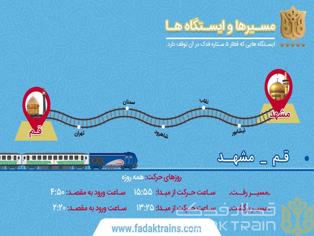 مسیرهای قطار فدک