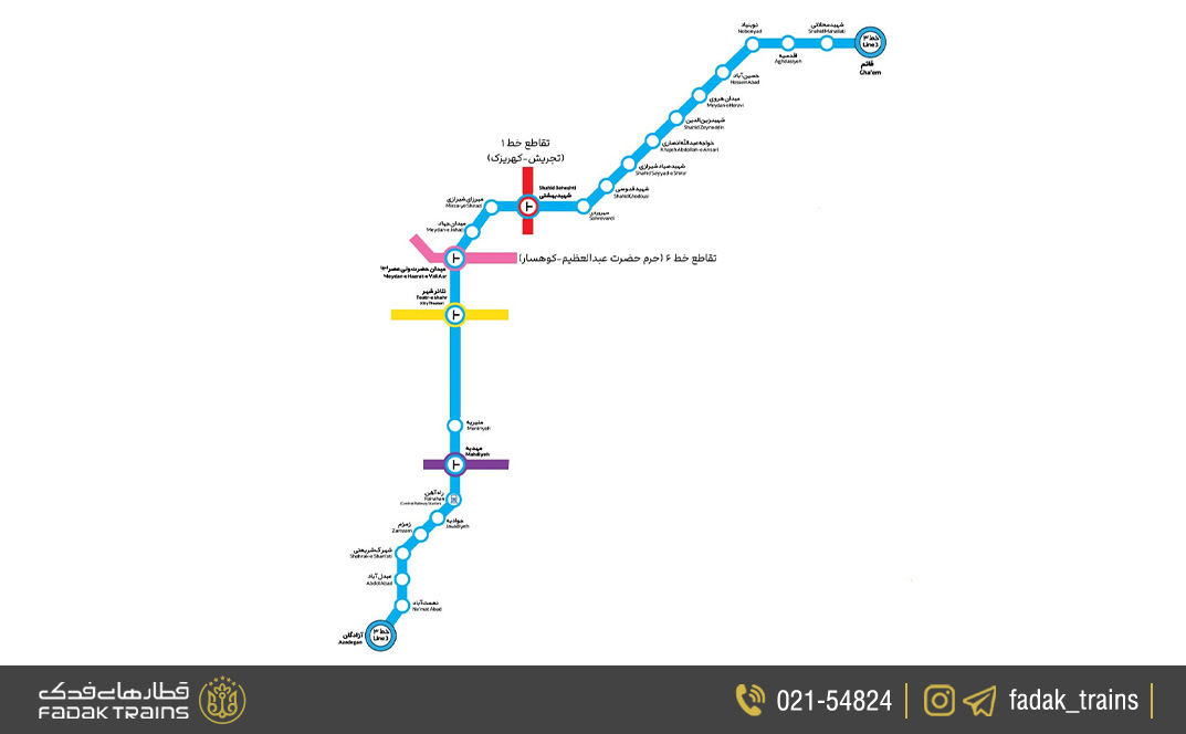 ایستگاههای خط سه مترو تهران (آبی کمرنگ)
