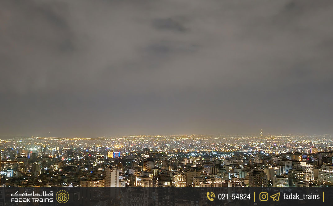 عکاسی از بام تهران در شب
