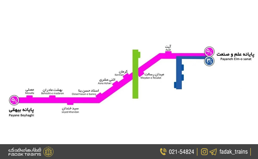خط ۵: پایانه علم و صنعت – پایانه بیهقی (آرژانتین)