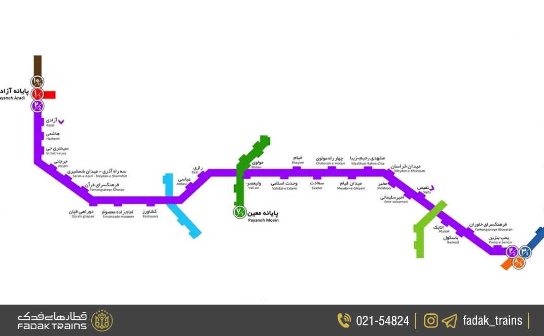 خط ۲: پایانه آزادی – پایانه خاوران